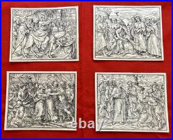 Quatre Gravures Anciennes de L. Parasole, d'après A. Tampesta, 1591, Renaissance