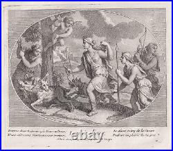 Quatre Prochains Times De Journée Mythologie Kupferstiche Engravings 1750