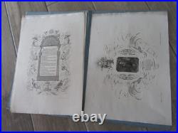 RARE ALBUM 1835 OEUVRES JEAN MIDOLLE ORIGINAL calligraphie