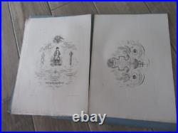 RARE ALBUM 1835 OEUVRES JEAN MIDOLLE ORIGINAL calligraphie