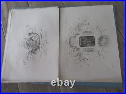 RARE ALBUM 1835 OEUVRES JEAN MIDOLLE ORIGINAL calligraphie