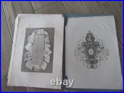 RARE ALBUM 1835 OEUVRES JEAN MIDOLLE ORIGINAL calligraphie