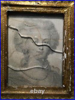 RARE PAIRE de GRAVURE ANCIENNE LOUIS XVI MARIE ANTOINETTE 8 X 6 cm