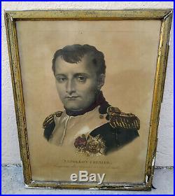 RARE Portrait Napoléon 1er Bonaparte gravure empereur de France et Roi d'Italie