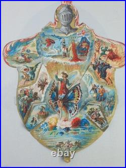 RARE et Originale Invitation au bal de Mardi Gras, Krewe of Proteus 1888