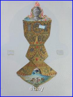 RARE et Originale Invitation au bal de Mardi Gras, Krewe of Proteus 1888