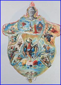 RARE et Originale Invitation au bal de Mardi Gras, Krewe of Proteus 1888