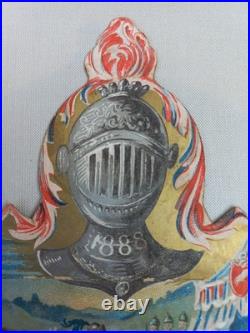 RARE et Originale Invitation au bal de Mardi Gras, Krewe of Proteus 1888