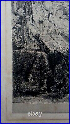 REMBRANDT(1606-1669) EAU FORTE DATÉE 1639/SIGNÉE TIRAGE ORIGINALE DU DEBUT 18è