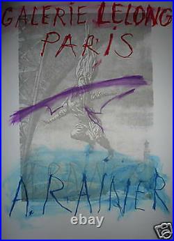 Rainer Arnulf Affiche en lithographie art abstrait la tTour Eiffel abstraction
