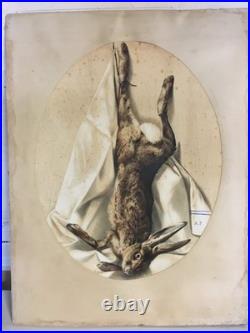 Rare 3 lithographies A. PINGOT 19e sarcelle & caille perdrix rouge lièvre