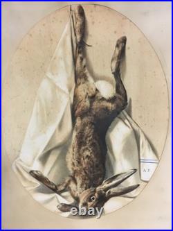 Rare 3 lithographies A. PINGOT 19e sarcelle & caille perdrix rouge lièvre