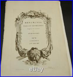 Rare 44 Gravures Péquegnot Ornements Vases et Décorations d'après les maîtres