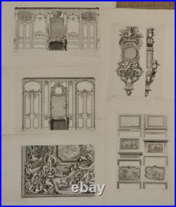 Rare 44 Gravures Péquegnot Ornements Vases et Décorations d'après les maîtres