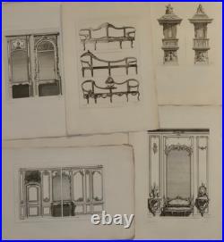 Rare 44 Gravures Péquegnot Ornements Vases et Décorations d'après les maîtres