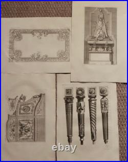 Rare 44 Gravures Péquegnot Ornements Vases et Décorations d'après les maîtres