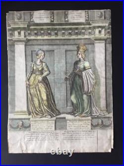 Rare Gravure XVIIè Virilise Visconti Elisabeth De Carinthie Austrian House 17thC Rare Gravure XVIIè Virilise Visconti Elisabeth De Carinthie Austrian House 17thC