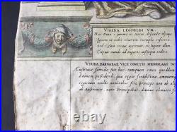Rare Gravure XVIIè Virilise Visconti Elisabeth De Carinthie Austrian House 17thC Rare Gravure XVIIè Virilise Visconti Elisabeth De Carinthie Austrian House 17thC