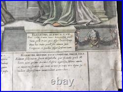 Rare Gravure XVIIè Virilise Visconti Elisabeth De Carinthie Austrian House 17thC Rare Gravure XVIIè Virilise Visconti Elisabeth De Carinthie Austrian House 17thC