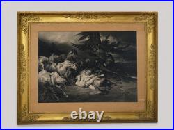 Rare Lithographie Romantique MAZEPPA de 1829