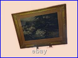 Rare Lithographie Romantique MAZEPPA de 1829