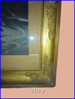 Rare Lithographie Romantique MAZEPPA de 1829
