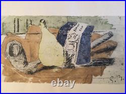 Rare Très belle lithographie de Gorge Braque signé Signé Cubisme Cubiste