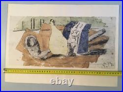 Rare Très belle lithographie de Gorge Braque signé Signé Cubisme Cubiste