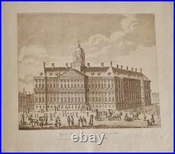 Rare Vues D'Amsterdam 13 Gravures Aquatintes Sépia D'Evert Maaskamp Début 1800