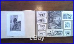 Rare album de Château contenant 447 litho, dessins, gravures, articles découpés