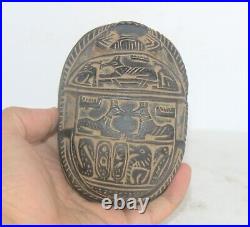 Rare ancien scarabée protecteur pharaonique égyptien ancien BC mythologie égy