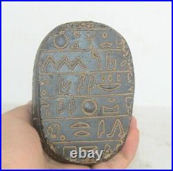 Rare ancien scarabée protecteur pharaonique égyptien ancien BC mythologie égy