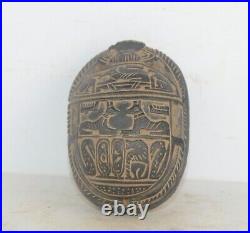 Rare ancien scarabée protecteur pharaonique égyptien ancien BC mythologie égy