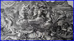 Rare grande gravure mythologique XVIIème Dieux de l'Olympe Cornelis Bloemaert