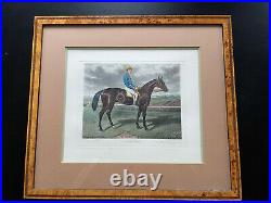Rare gravure Bothwell engraving XIXème race horse portrait 2000 Guineas 1871