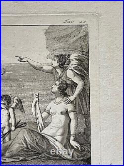 Rare gravure XVIIIème Tommaso Piroli curiosa mythologie Ariane & Thésée estampe