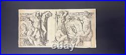 Rare gravure XVIIème Atlantes mythologie Annibal Carrache Caracci & Cesius