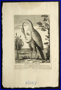 Rare gravure allégorique 18è
