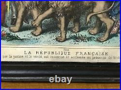 Rare lithographie Constitution 1876 La République Française Bernasconi Wentzel