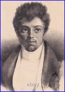 Rare lithographie du jeune Alexandre Dumas par Charles Jean-Baptiste Lelievre