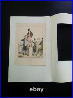 Rarissime 1811 gravure musiciens Les Troubadours du boulevard de Gand, à Paris