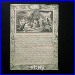Rarissime gravure Accord religion et philosophie Bernard Picart XVIIIème