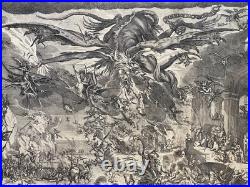 Rarissime gravure ancienne signée Jacques Callot Tentation de Saint Antoine