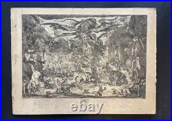Rarissime gravure ancienne signée Jacques Callot Tentation de Saint Antoine