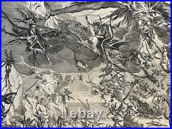 Rarissime gravure ancienne signée Jacques Callot Tentation de Saint Antoine