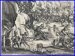 Rarissime gravure ancienne signée Jacques Callot Tentation de Saint Antoine