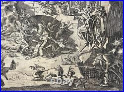Rarissime gravure ancienne signée Jacques Callot Tentation de Saint Antoine