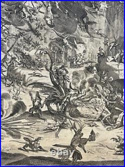 Rarissime gravure ancienne signée Jacques Callot Tentation de Saint Antoine