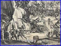 Rarissime gravure ancienne signée Jacques Callot Tentation de Saint Antoine