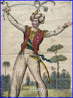 Rarissime gravure théâtre vers 1800 Angleterre England Artaxerses opera